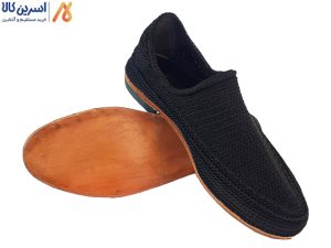 کفش سنتی مردانه، گیوه زیره چرمی مشکی